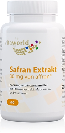 Vita World Safran Extrakt 30 mg Nahrungsergänzungsmittel für Ihr Wohlbefinden