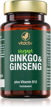 Vitactiv Ginkgo & Ginseng + B12 Kapseln aus Kräutern