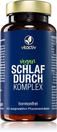 Vitactiv Schlaf DURCH Complex - Hormonfrei Nahrungsergänzungsmittel für Ihr Wohlbefinden