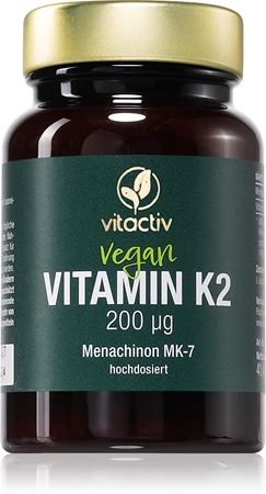 Vitactiv Vitamin K2 200 µg Vegan Tabletten zur Unterstützung des Immunsystems, der Knochen und der Muskelaktivität