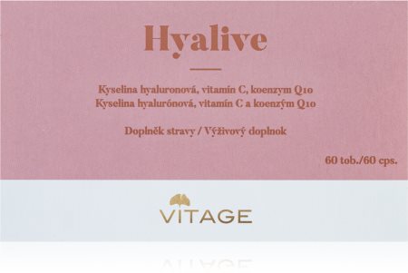 Vitage Hyalive doplněk stravy s kyselinou hyaluronovou