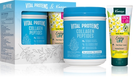 Vital Proteins Collagen Peptides 567g+Kneipp sprchový gel Enjoy Life May Chang coffret cadeau