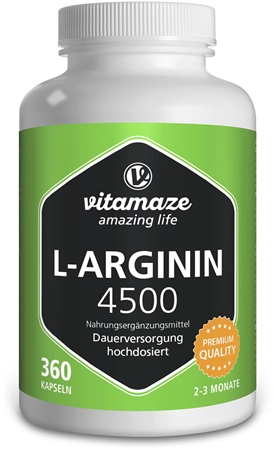 Vitamaze L-Arginine 4.500 hochdosiert Präparat zur Förderung von Sportleistungen