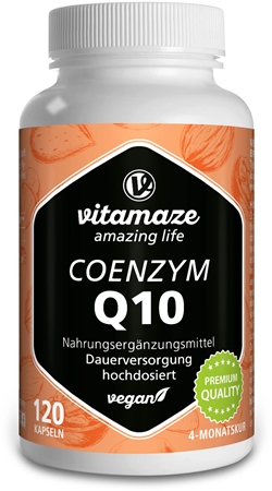 Vitamaze Coenzyme Q10 200 mg hochdosiert Kapseln mit dem Coenzym Q10