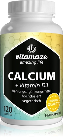 Vitamaze Calcium + Vitamin D3 capsules pour la bonne santé du système immunitaire, des muscles et des os