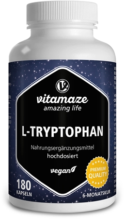 Vitamaze L-Tryptophan 500 mg High Dosage wsparcie snu i regeneracja