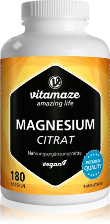 Vitamaze Magnesium Citrat capsules pour un complément efficace de magnésium