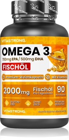 VITASTRONG Omega 3 Kapseln für die normale Funktion des Herz-Kreislauf-Systems