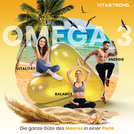 VITASTRONG Omega 3 Kapseln für die normale Funktion des Herz-Kreislauf-Systems