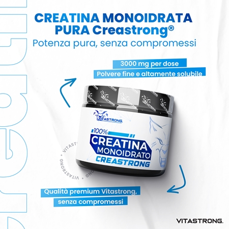 VITASTRONG Creatine Monohydrate creatina monoidrato in polvere
