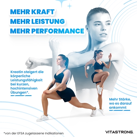 VITASTRONG Creatine Monohydrate Kreatin-Monohydrat in Pulverform