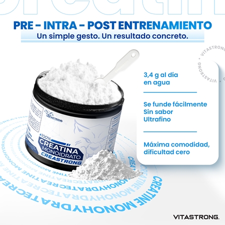 VITASTRONG Creatine Monohydrate creatina monohidratada en polvo