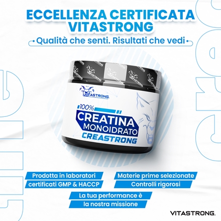 VITASTRONG Creatine Monohydrate creatina monoidrato in polvere