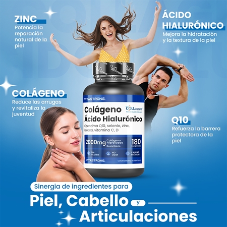 VITASTRONG Collagen comprimidos para el cabello, las uñas y la piel