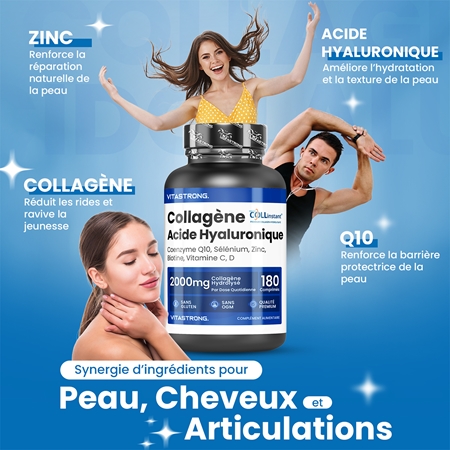 VITASTRONG Collagen pastilles pour les cheveux, les ongles et la peau