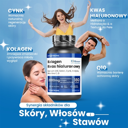 VITASTRONG Collagen tabletki na włosy, skórę i paznokcie