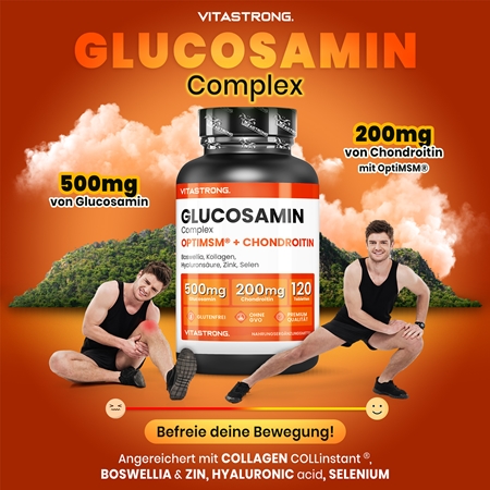 VITASTRONG Glukosamine Coplex Tabletten Nährstoffversorgung von Gelenken und Knorpeln