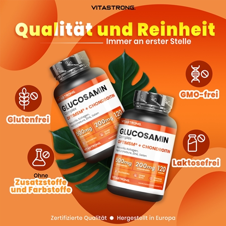 VITASTRONG Glukosamine Coplex Tabletten Nährstoffversorgung von Gelenken und Knorpeln