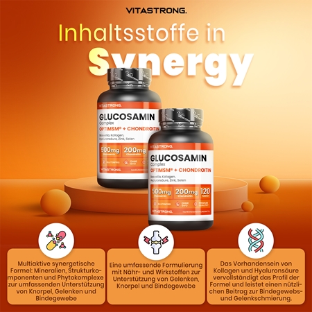 VITASTRONG Glukosamine Coplex Tabletten Nährstoffversorgung von Gelenken und Knorpeln