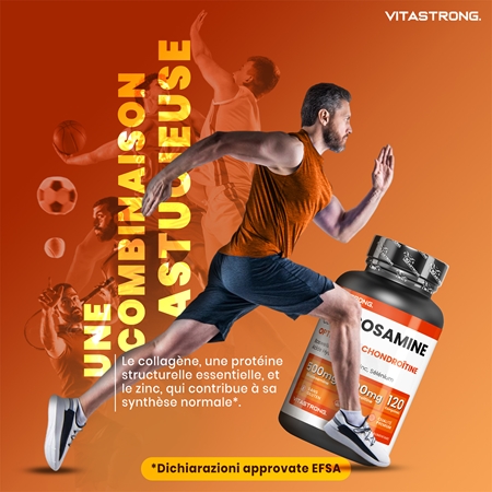 VITASTRONG Glukosamine Coplex pastilles pour assurer un complément alimentaire aux os et articulations