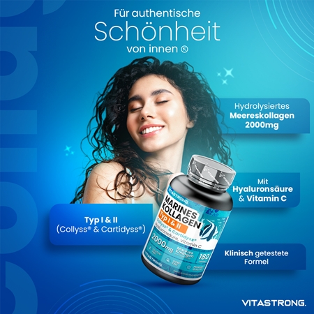 VITASTRONG Marine Collagen Kollagen in Tablettenform