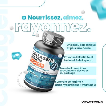 VITASTRONG Marine Collagen collagène en comprimés