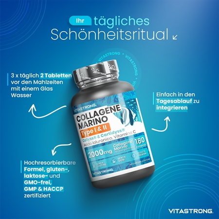 VITASTRONG Marine Collagen Kollagen in Tablettenform