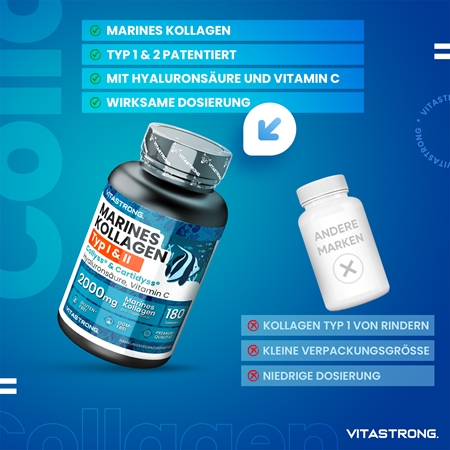 VITASTRONG Marine Collagen Kollagen in Tablettenform
