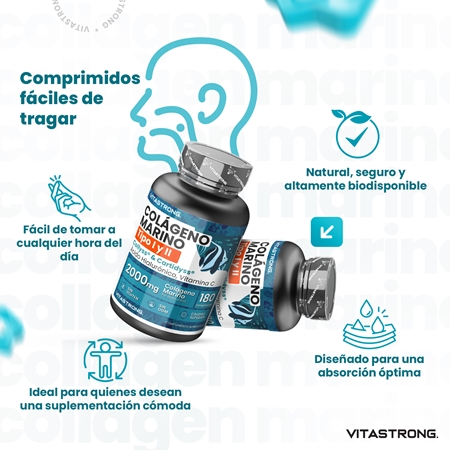 VITASTRONG Marine Collagen colágeno en comprimidos