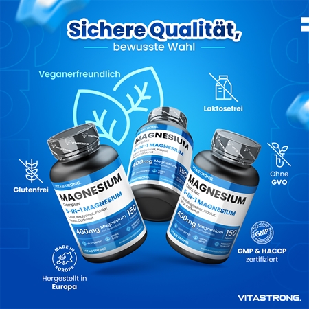 VITASTRONG Magnesium Complex Tabletten für die effektive Magnesiumergänzung
