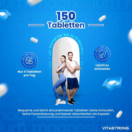 VITASTRONG Magnesium Complex Tabletten für die effektive Magnesiumergänzung