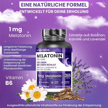 VITASTRONG Sleep Well Tabletten für ruhigen Schlaf
