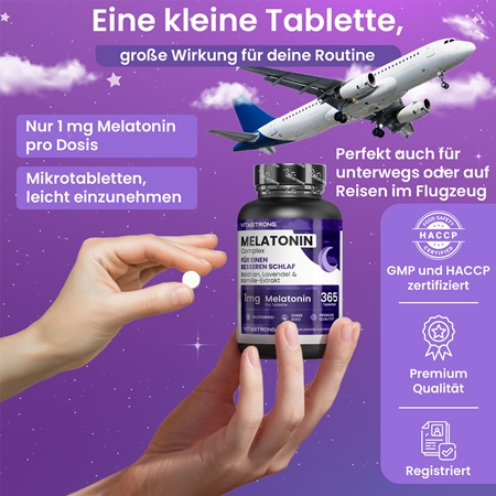VITASTRONG Sleep Well Tabletten für ruhigen Schlaf