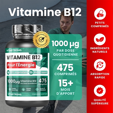 VITASTRONG Vitamin B12 pastilles pour le bon fonctionnement de l’organisme