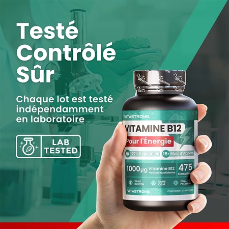 VITASTRONG Vitamin B12 pastilles pour le bon fonctionnement de l’organisme