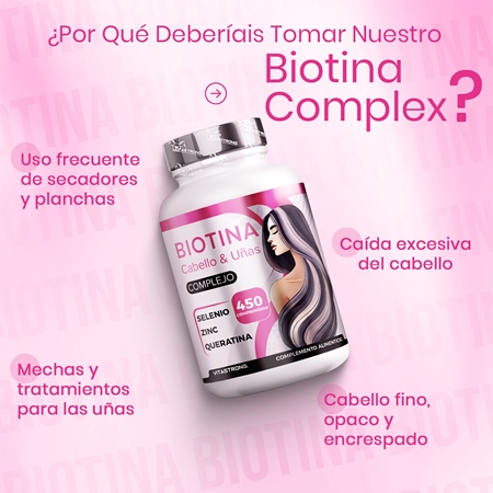 VITASTRONG Biotin Complex comprimidos para el cabello, las uñas y la piel