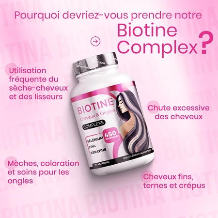 VITASTRONG Biotin Complex pastilles pour les cheveux, les ongles et la peau