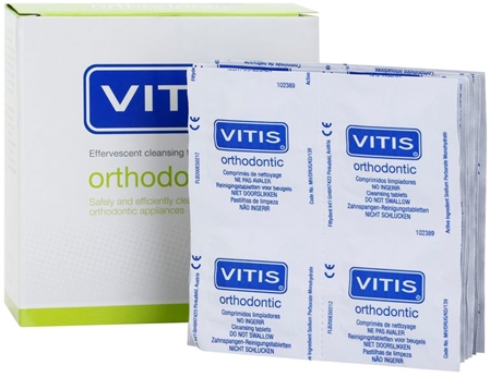 Vitis Orthodontic δισκία καθαρισμού για αφαιρούμενα σιδεράκια και οδοντοστοιχία