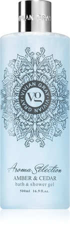 Vivian Gray Aroma Selection Amber & Cedar sprchový a koupelový gel