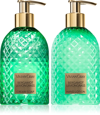 Vivian Gray Gemstone Bergamot & Lemongrass Gift Set for hands