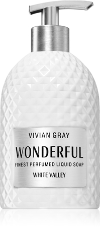Vivian Gray Wonderful White Valley savon liquide de luxe mains