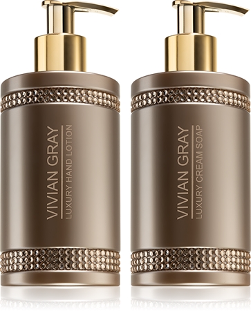 Vivian Gray Crystals Brown gift set with nourishing and moisturising effect