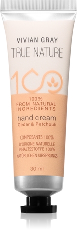 Vivian Gray True Nature Cedar & Patchouli crema hidratante para manos