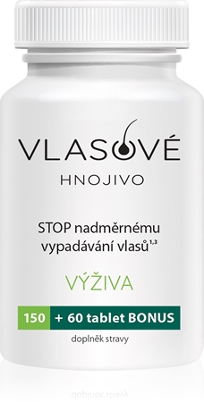 Vlasové hnojivo Vlasové hnojivo tablety pro podporu růstu vlasů