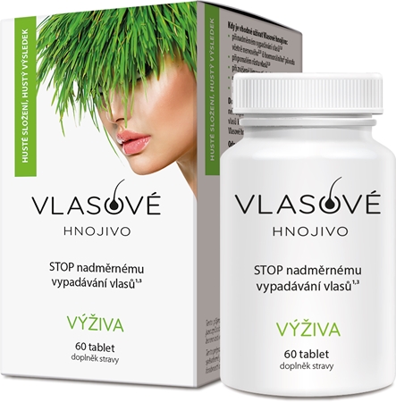 Vlasové hnojivo Výživa tablety pre rednúce vlasy