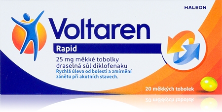 Voltaren Voltaren Rapid 25 mg měkké tobolky proti bolesti, zánětu, otoku