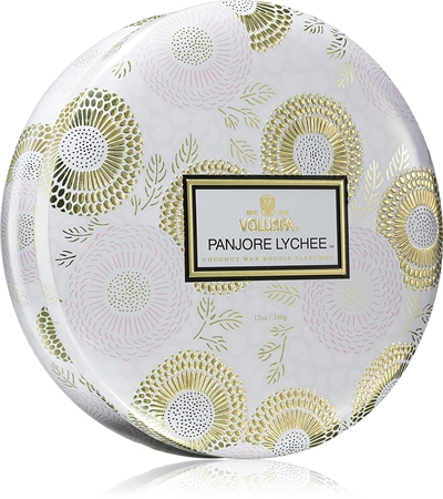 VOLUSPA Japonica Panjore Lychee scented candle in a tin
