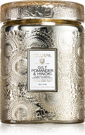 VOLUSPA Japonica Holiday Gilt Pomander & Hinoki vonná svíčka