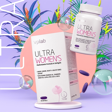 VPLab Ultra Women's Multivitamin Formula Maisto papildas su multivitaminų kompleksu