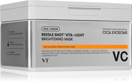 VT Cosmetic Reedle Shot Vita-Light Brightening Mask skaistinamoji tekstilinė veido kaukė su vitaminu C